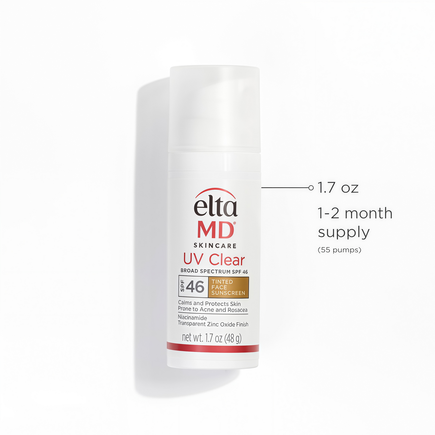 EltaMD UV Clear Face Sunscreen, Oil Free Sunscreen for Sensitive Skin with Zinc Oxide, Dermatologist Recommended